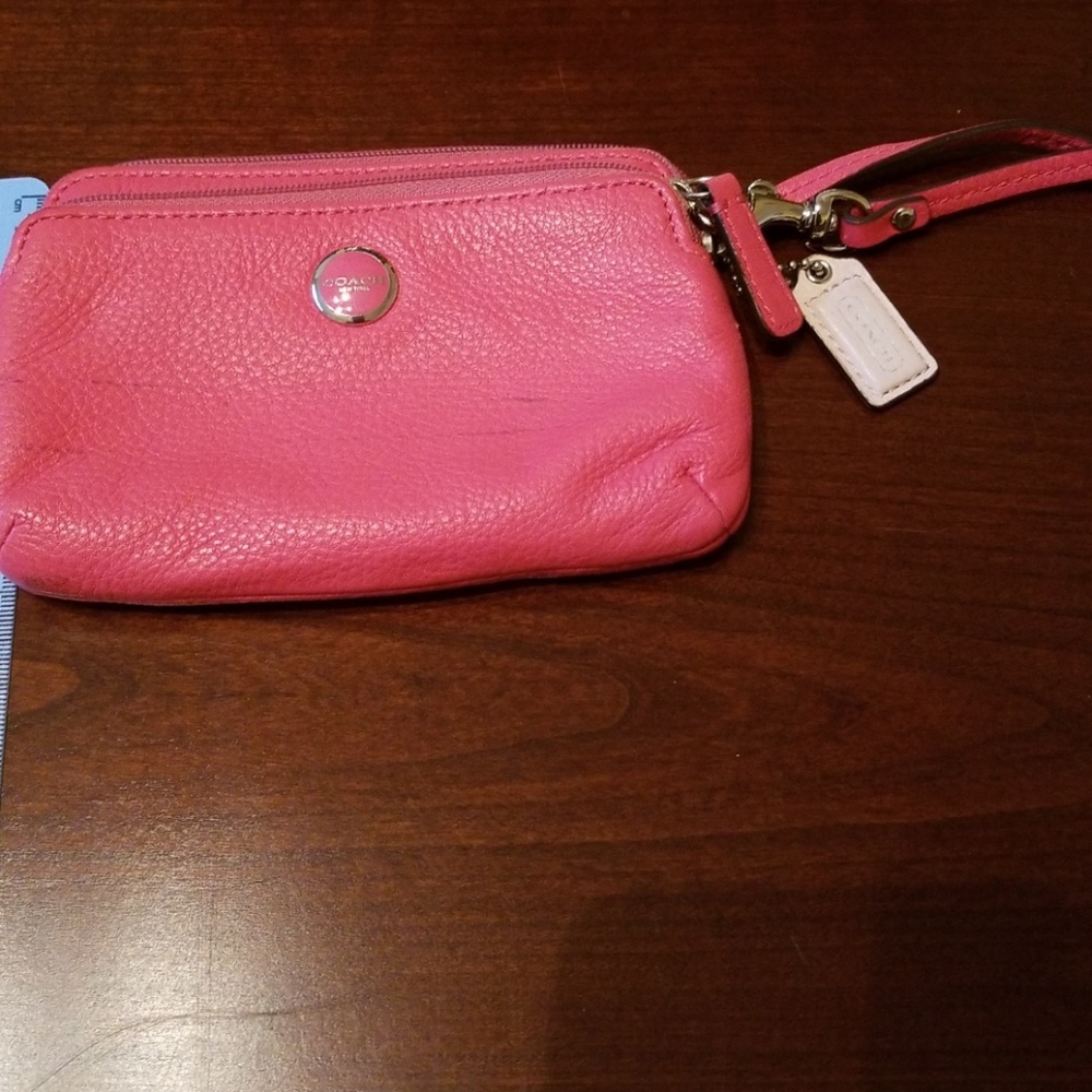 Pink Coach wristlet